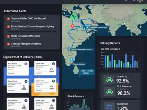 Automated alerts, digital PODs & delivery reports